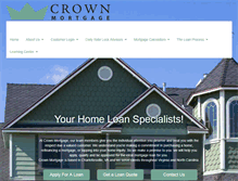 Tablet Screenshot of crownmortgage.com